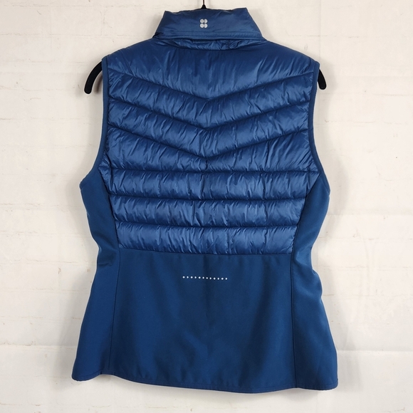 Sweaty Betty Activewear Accelerate Primaloft Puffer Running Gilet Vest Blue US 6 - Picture 3 of 15